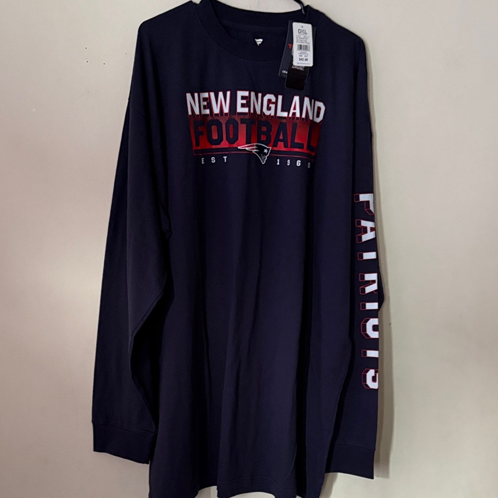 Fanatics Navy New England Patriots Long Sleeve Tee